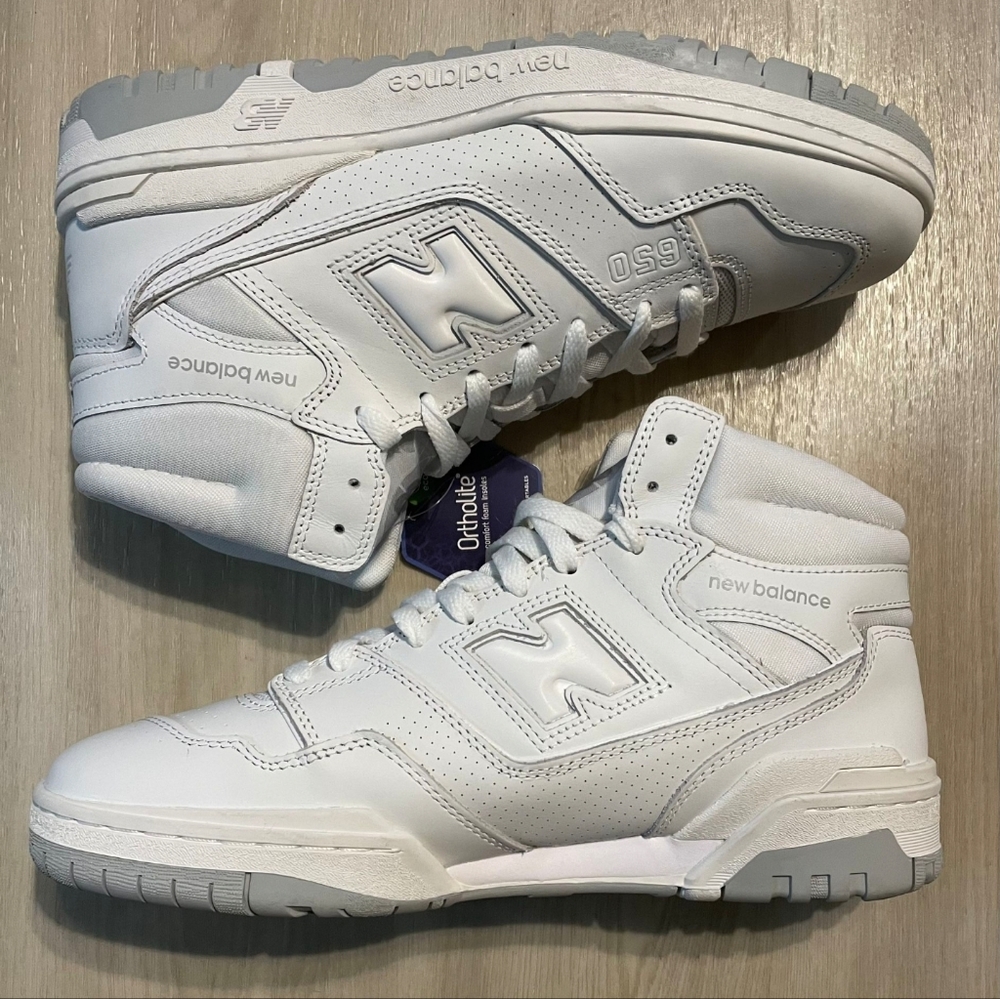 New Balance 650 Triple White 12 men's